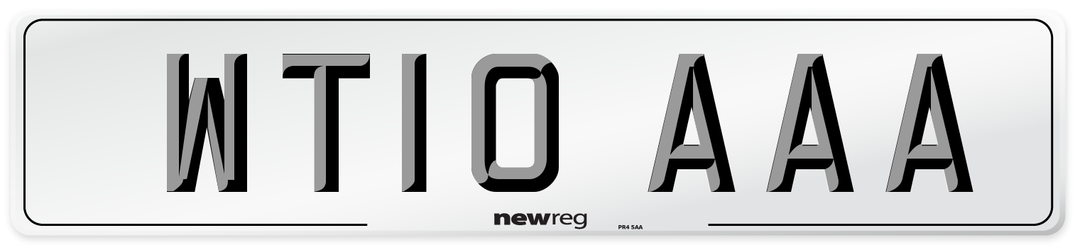 WT10 AAA Number Plate from New Reg
